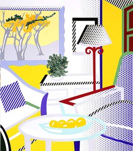 Interior Cu Pictură De Copaci — Roy Lichtenstein