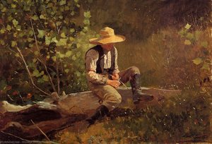 O Garoto Esculpindo — Winslow Homer