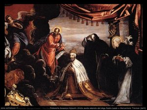 Il Cristo Morto Adorato Dai Dogi Pietro Lando E Marcantonio Trevisan (dettaglio) — Jacopo Tintoretto
