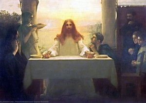 Christ And The Disciples At Emmaus — Pascal-adolphe-jean Dagnan-bouveret