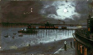 Moonlit Pier, New Brighton, Wirral — Walter Linsley Meegan