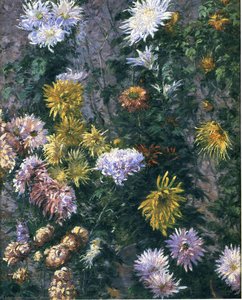 White And Yellow Chrysanthemums — Gustave Caillebotte