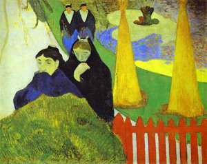 Women From Arles In The Public Garden, The Mistral — Paul Gauguin