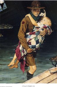 A Scout Is Helpful — Norman Rockwell