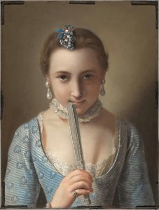 Young Woman With A Fan — Pietro Antonio Rotari