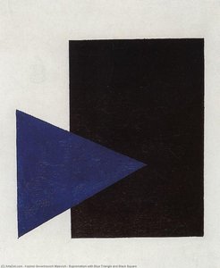 Suprematismo Con Triangolo Blu E Quadrato Nero — Kazimir Malevič