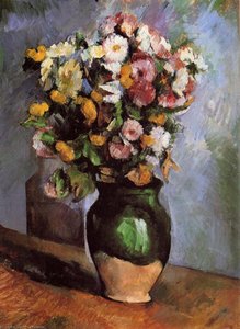 Çiçekler Zeytin Şişesinde — Paul Cézanne