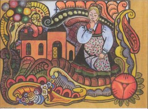 Girl From Hallingdal Design For A Traditional Folk Costume — Aksel Waldemar Johannessen