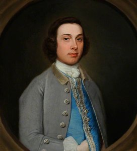 Portrait Of An Unknown Young Gentleman In A Grey Coat And Light Blue Waistcoat — Henry Pickering