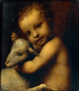 The Infant Jesus With A Lamb — Bernardino Luini