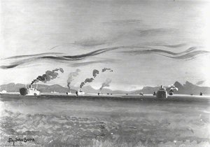 Convoy Leaving Anchorage At Sunrise — Stephen Bone