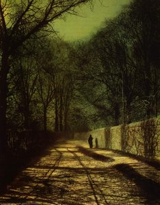 Tree Shadows On The Park Wall, Roundhay Park, Leeds — John Atkinson Grimshaw