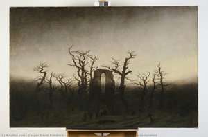 Abbey Tra Gli Ulivi — Caspar David Friedrich