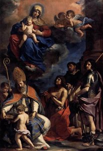 Virgin And Child With Four Saints — Guercino