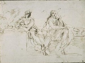 Christ And The Samaritan — Salvator Rosa