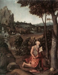 Rocky Landscape With Saint Jerome — Joachim Patinier