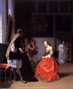 Musical Company In An Interior — Jakob Ochtervelt