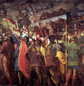 I Trionfi Di Cesare: Trompetisti E Portabandiera — Andrea Mantegna
