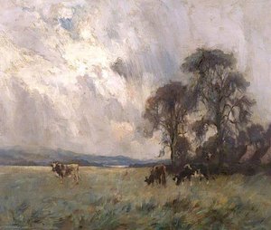 Landscape With Cattle Grazing — Joseph Milne