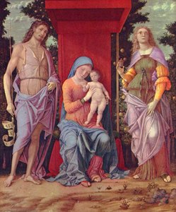 Madona Se Sv. Marií Magdalénou A Sv. Janem Křtitelem — Andrea Mantegna