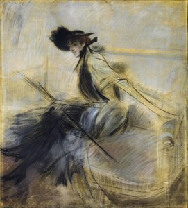 Amerikanische Dame (junge Amerikanische Frau) — Giovanni Boldini