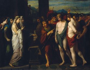 Pylades And Orestes Brought As Victims Before Iphigenia — Benjamin West