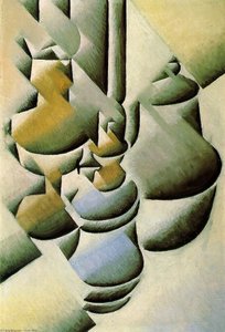 Naturaleza Muerta Con Lámpara De Aceite - - — Juan Gris
