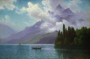 Lake View, Italian Alps — Albert Bierstadt