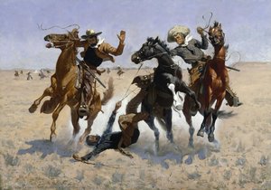 Soccorrere Un Compagno — Frederic Remington