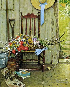 Spring Flowers — Norman Rockwell