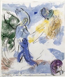 La Lutte De Jacob Et De L'ange — Marc Chagall