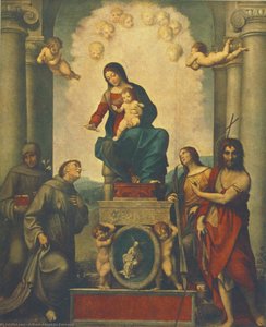 Madonna Y Niño Con San Francisco — Antonio Allegri Da Correggio