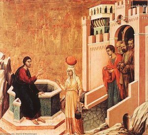 Hristos Și Samaritana — Duccio Di Buoninsegna