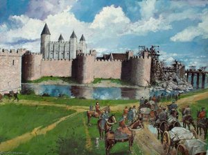 Reconstructed View Of The Tower Of London, Henry Iii Gate Collapse, 1300 — Ivan Lapper