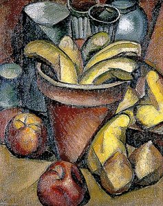 Still Life With Fruit And A Flower Pot — Jean Hyppolyte Marchand