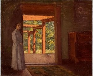 Lady In The Doorway — Theodore Clement Steele
