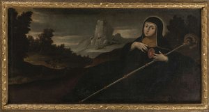 Saint Gertrude The Great — Gregorio Vásquez Arce Y Ceballos, Gregorio Vásquez De Arce