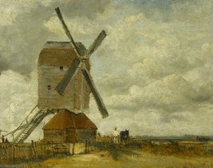 Windmills In A Landscape — Frederick Waters (william) Watts