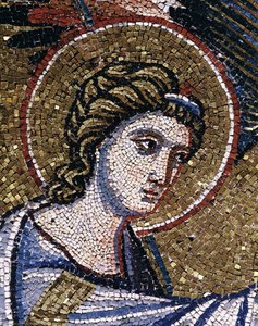 Annunciation (detail) — Pietro Cavallini