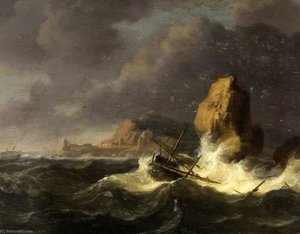 A Shipwreck — Ludolf Backhuysen I