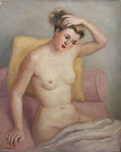 Nude On A Pink Chair — Georges Van Houten