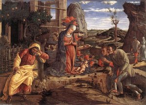 Adorace Ježíše Pastýřů — Andrea Mantegna