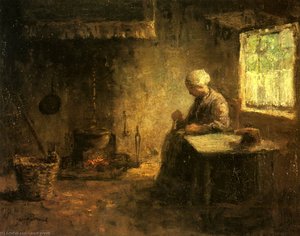Peasant Woman By A Hearth — Jozef Israëls