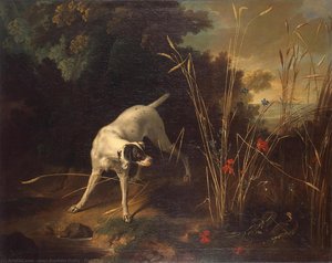 Dog Pointing A Partridge — Jean-baptiste Oudry
