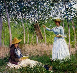 V Jejíž Křesle Sedí Suzanne Hoschede Čte Knihu. — Claude Monet