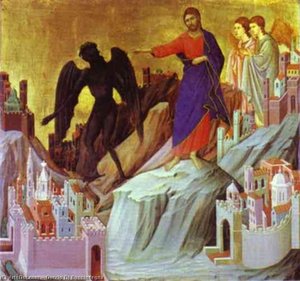 Maestó (back, Predella).la Tentazione Di Cristo Sulla Montagna — Duccio Di Buoninsegna