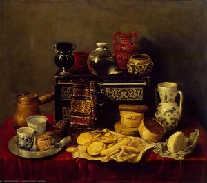 Still-life With An Ebony Chest — Antonio De Pereda