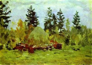 A Haystack. Study — Isaak Ilyich Levitan