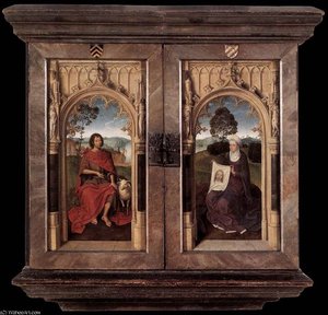 Triptych Of Jan Floreins (detalle 2) - (reverso) — Hans Memling