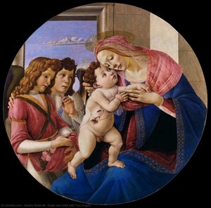 Jungfrau Und Kind Mit Zwei Engeln — Sandro Botticelli